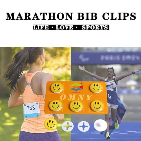 OMNY Race Bib Clips Set of 5 - Smilely 05 - omny ago