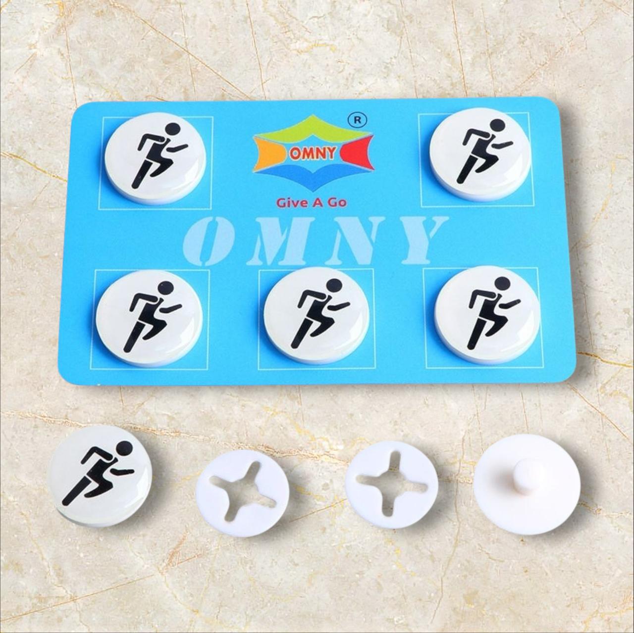OMNY Race Bib Clips Set of 5 - Running